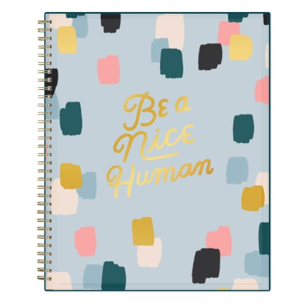 slide 1 of 6, Blue Sky Brit + Co Cyo Weekly/Monthly Planner, 8-1/2'' X 11'', Brushed Dots Blue, January To December 2022, 136009, 1 ct