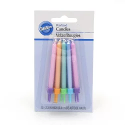 Wilton Pearlized Candles Multi Color