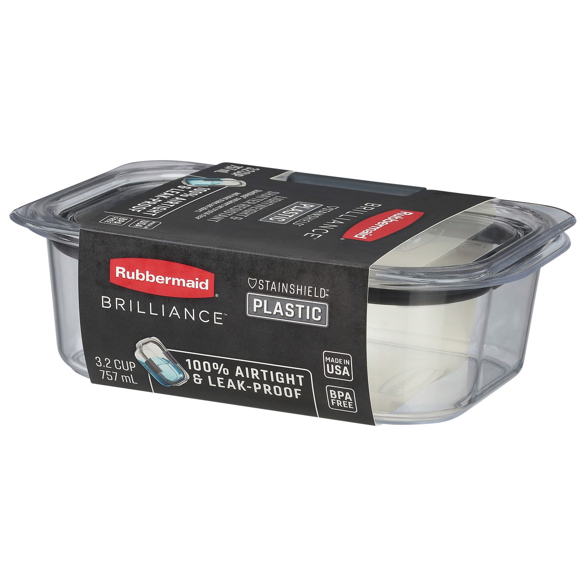 slide 9 of 12, Rubbermaid Brilliance 3.2 Cup Plastic Container 1 ea, 1 ct