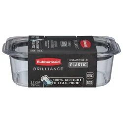 Rubbermaid Brilliance 3.2 Cup Plastic Container 1 ea