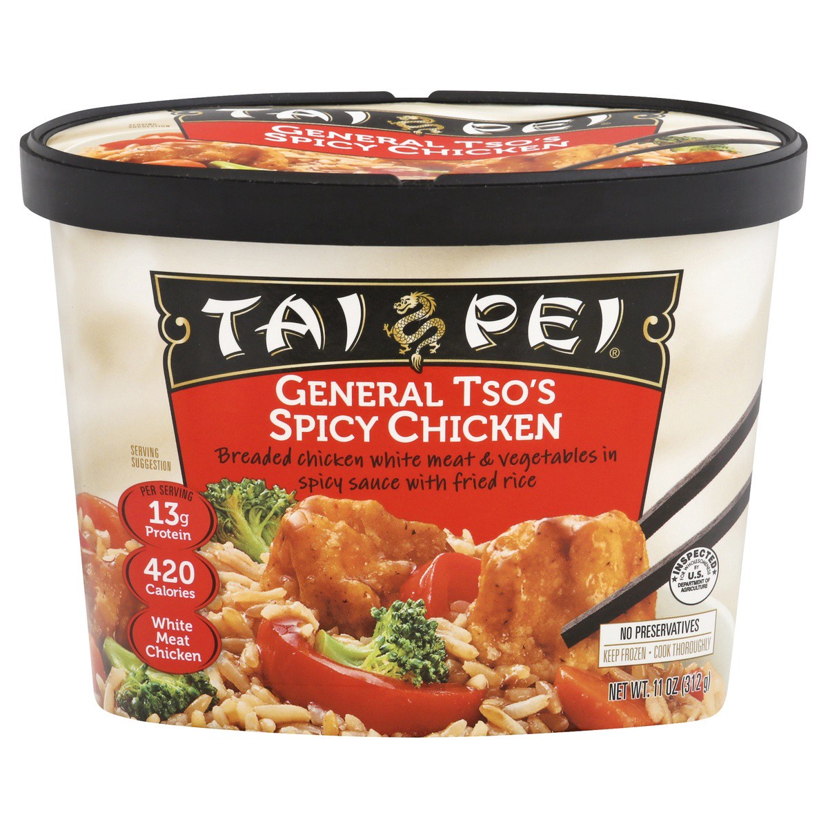 slide 1 of 9, Tai Pei General Tso's General Tso's Spicy Chicken 11 oz, 11 oz