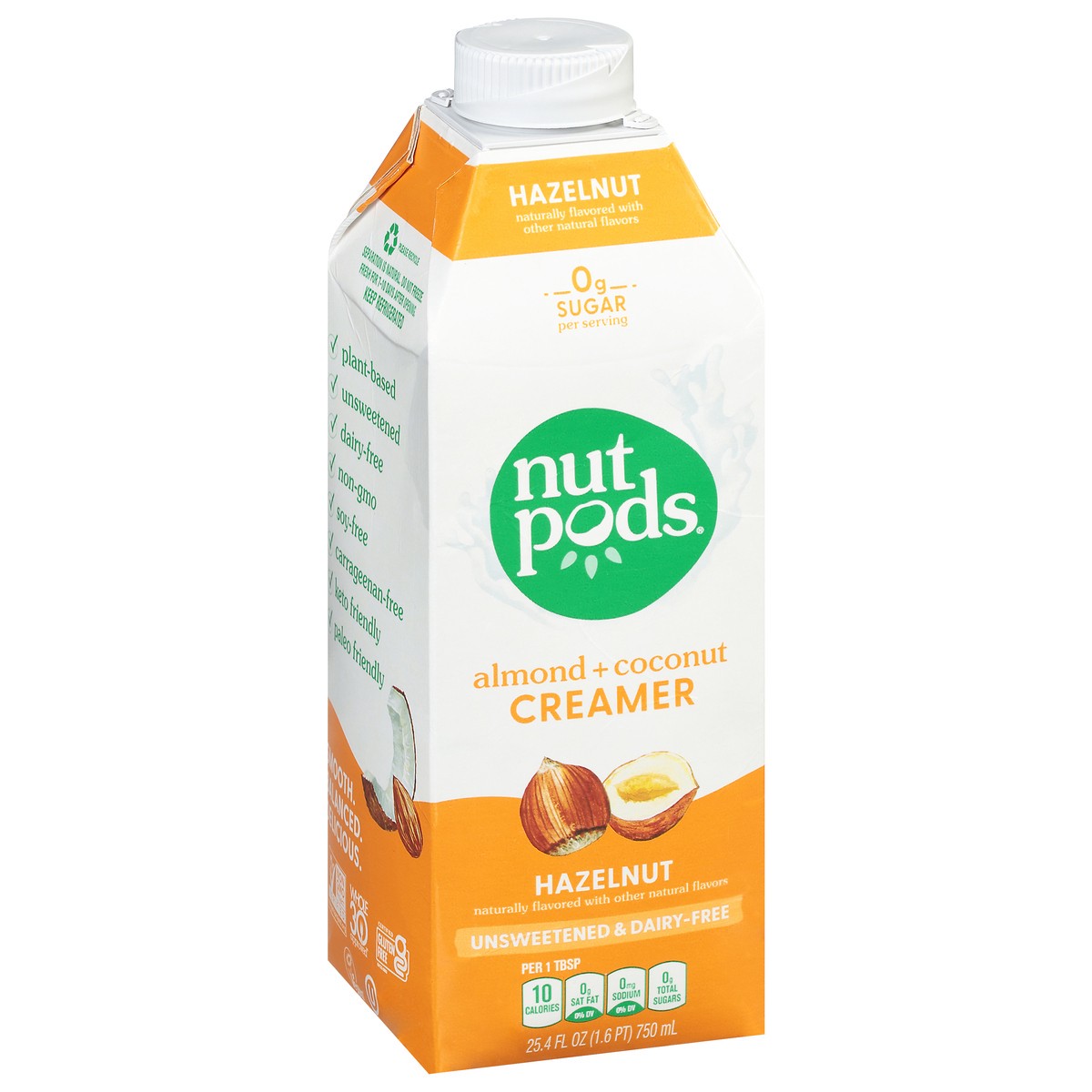 slide 7 of 9, nutpods Almond + Coconut Hazelnut Creamer 25.4 fl oz, 25.4 fl oz