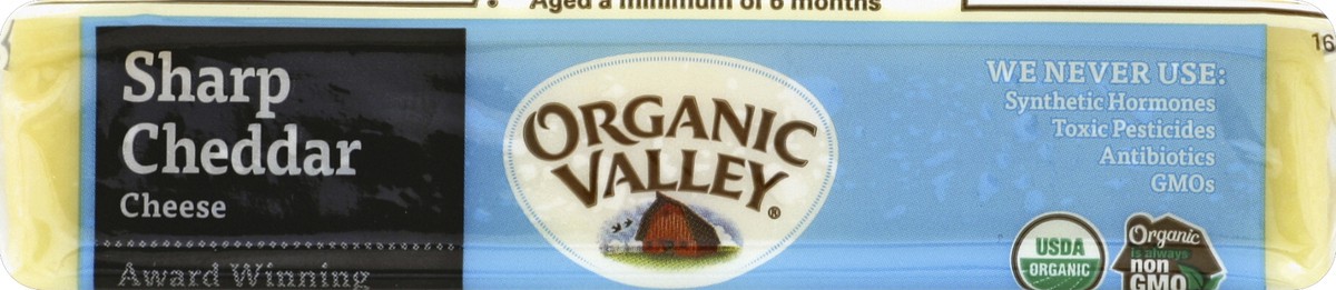 slide 3 of 5, Organic Valley Sharp Cheddar Cheese, 8 oz