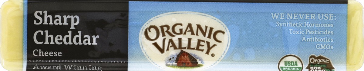 slide 2 of 5, Organic Valley Sharp Cheddar Cheese, 8 oz