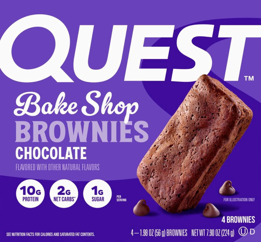 slide 1 of 3, Quest Bake Shop Chocolate Brownies, 4 ct; 1.98 oz