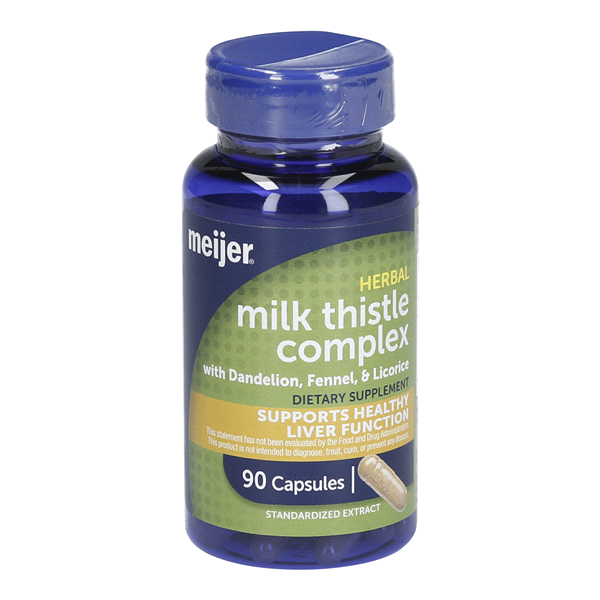 slide 1 of 1, Meijer Milk Thistle Complex Capsules, 90 ct