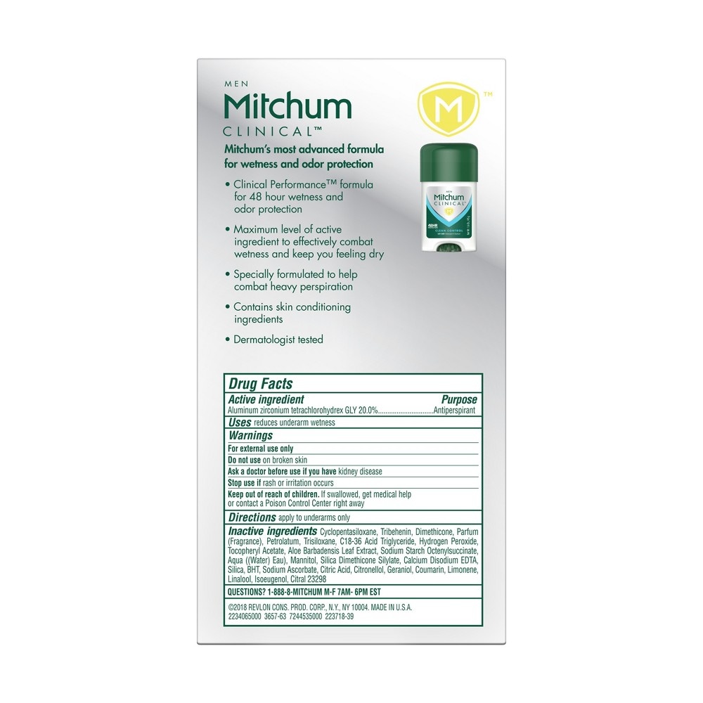 slide 4 of 4, Mitchum Men's Unscented Clinical Soft Solid Antiperspirant and Deodorant, 2.25 oz