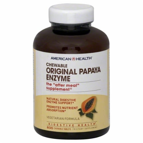 slide 1 of 1, American Health Original Papaya Enzyme Chewable Tablets, 600 ct