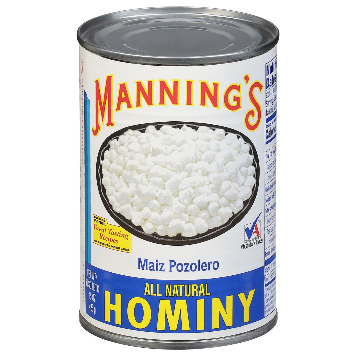slide 2 of 11, Manning's Mannings Hominy, 15 oz