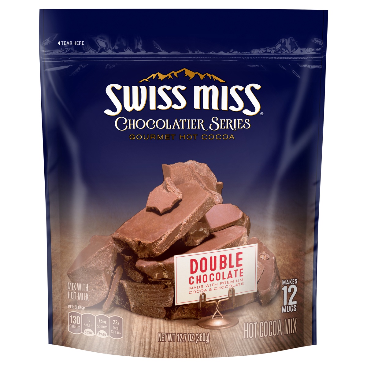 slide 1 of 5, Swiss Miss Double Chocolate Hot Cocoa Mix, 12.7 oz