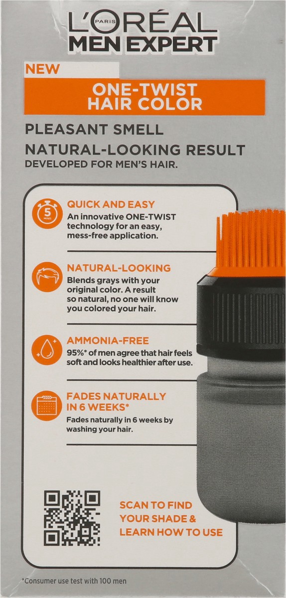 slide 5 of 9, L'Oréal Men Expert Real Black 02 One-Twist Permanent Hair Color 1 ea, 1 ct