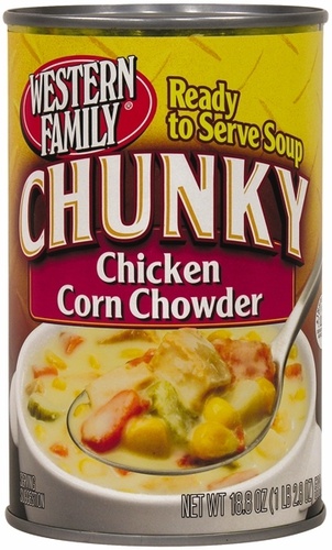 slide 1 of 6, Western Family Soup, Chicken Corn Chowder, Chunky, 18.8 oz