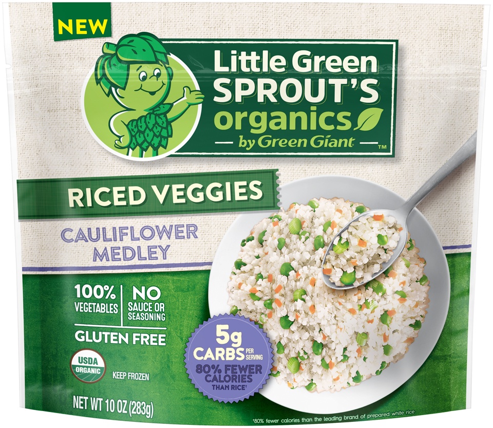 slide 1 of 4, Green Giant Little Sprout's Organics Cauliflower Medley Riced Veggies, 10 oz