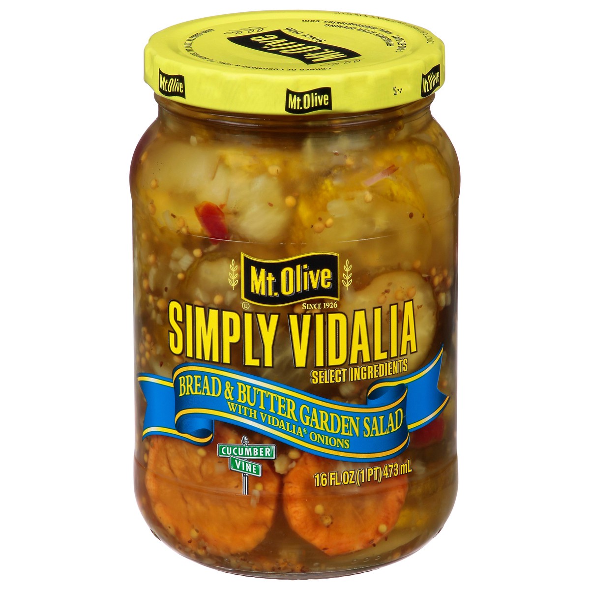 slide 5 of 12, Mt. Olive Simply Vidalia Bread & Butter Garden Salad 16 fl oz, 16 fl oz