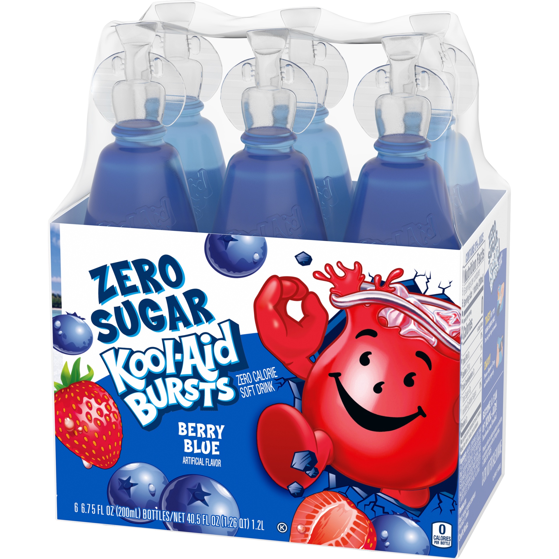 Kool Aid Bursts Berry Blue Zero Sugar Artificially Flavored Soft Drink Pack 6 Ct Shipt 4063