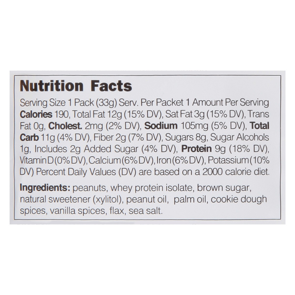 slide 8 of 13, Nuts 'N More Cookie Dough Peanut Spread 1.1 oz, 1.1 oz