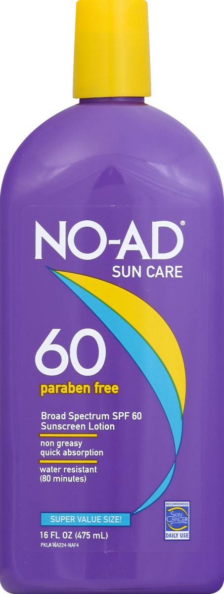 slide 5 of 6, NO-AD Sunscreen Lotion 16 oz, 16 oz