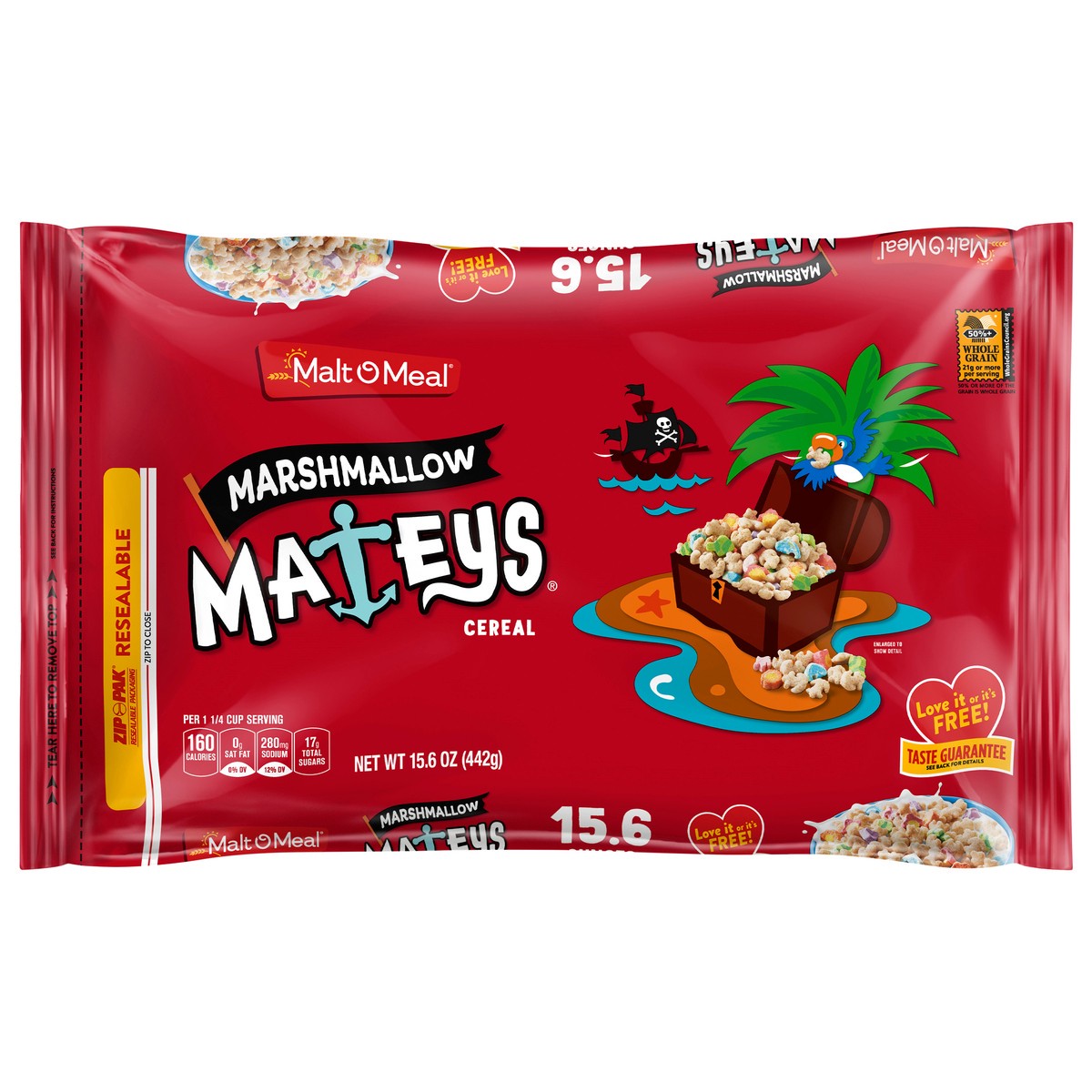 slide 1 of 7, Malt-O-Meal Mateys Regular Size Marshmallow Cereal 15.6 oz, 15.6 oz
