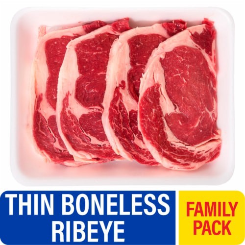 slide 1 of 1, Kroger Thin Boneless Ribeye, per lb