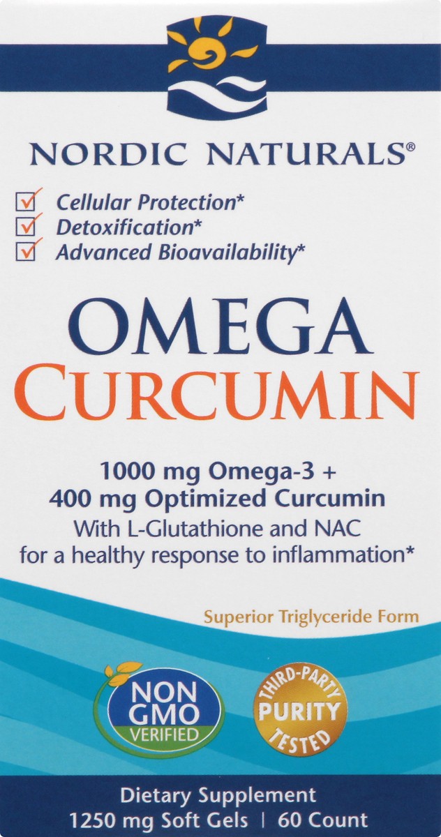 slide 7 of 13, Nordic Naturals Omega Curcumin Omega-3 + Curcumin, 60 ct