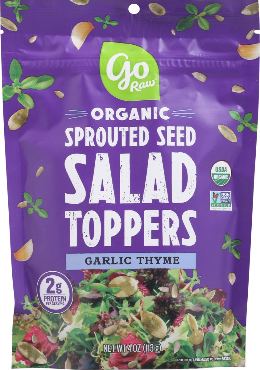 slide 1 of 9, Go Raw Organic Garlic Thyme Salad Toppers 4 oz, 4 oz