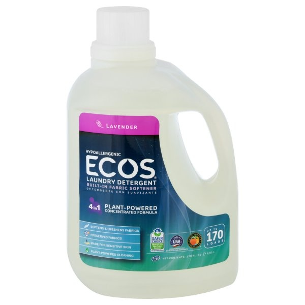 slide 1 of 1, ECOS Lavender Scented Liquid Laundry Detergent, 170 fl oz