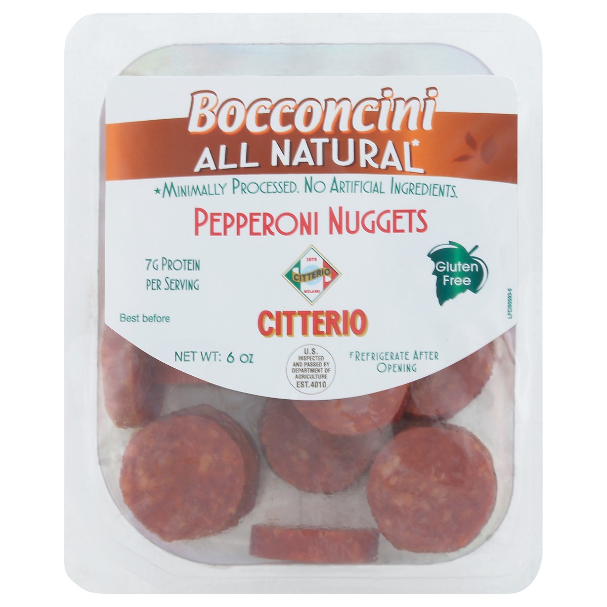 slide 2 of 3, Citterio Ctrio An Bocncni Pepperoni, 6 oz
