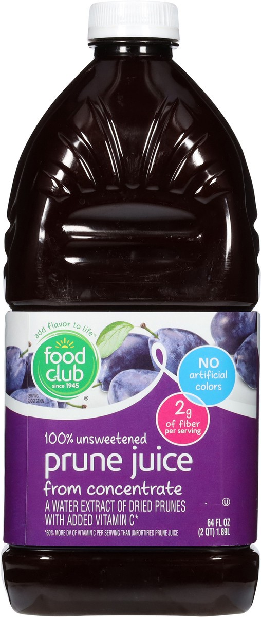 slide 14 of 16, Food Club 100% Unsweetened Prune Juice from Concentrate - 64 fl oz, 64 fl oz