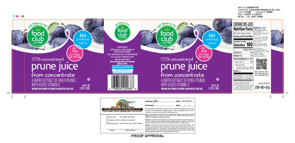 slide 9 of 16, Food Club 100% Unsweetened Prune Juice from Concentrate - 64 fl oz, 64 fl oz