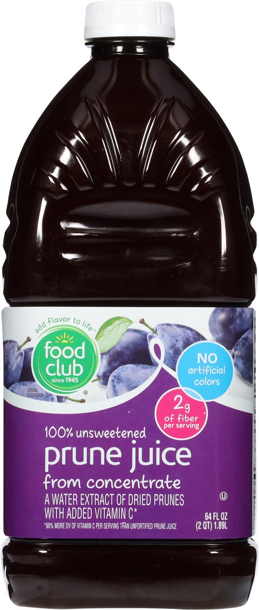 slide 6 of 16, Food Club 100% Unsweetened Prune Juice from Concentrate - 64 fl oz, 64 fl oz