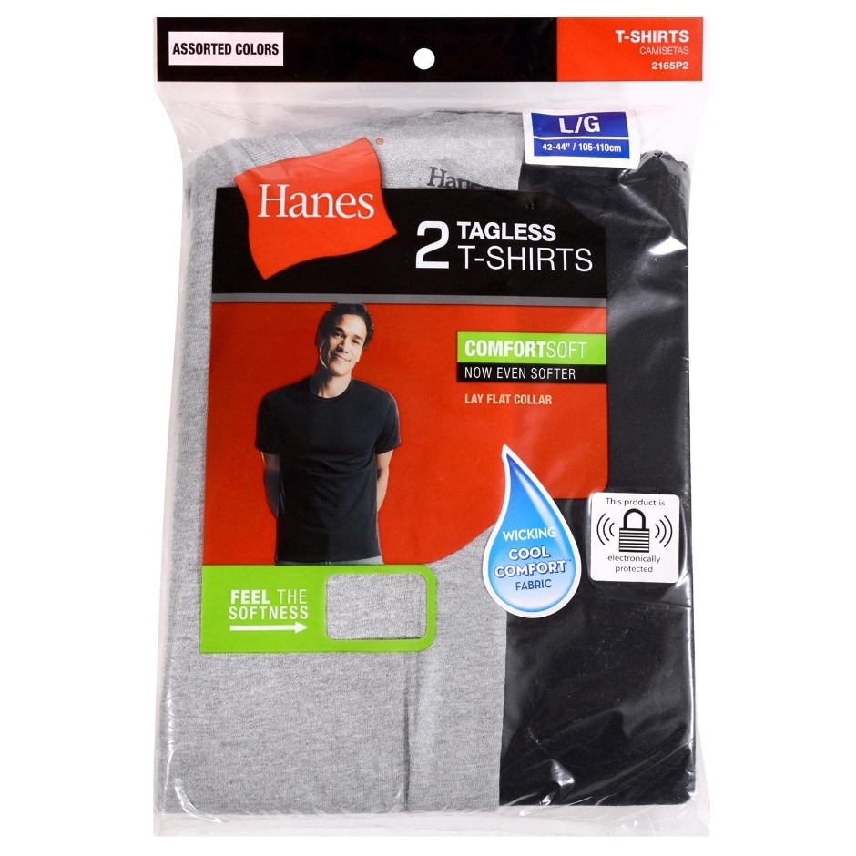 slide 1 of 1, Hanes Men's Comfort Soft Assorted T-Shirts, 2 ct