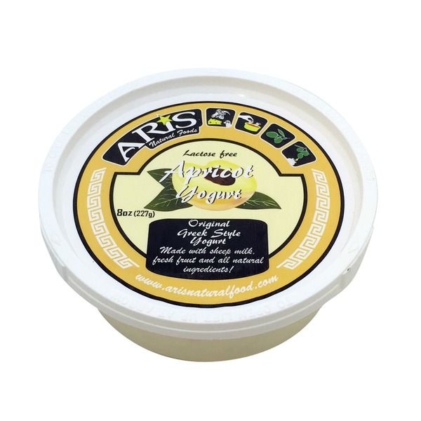 slide 1 of 1, Aris Natural Foods Apricot Greek Yogurt, 8 oz