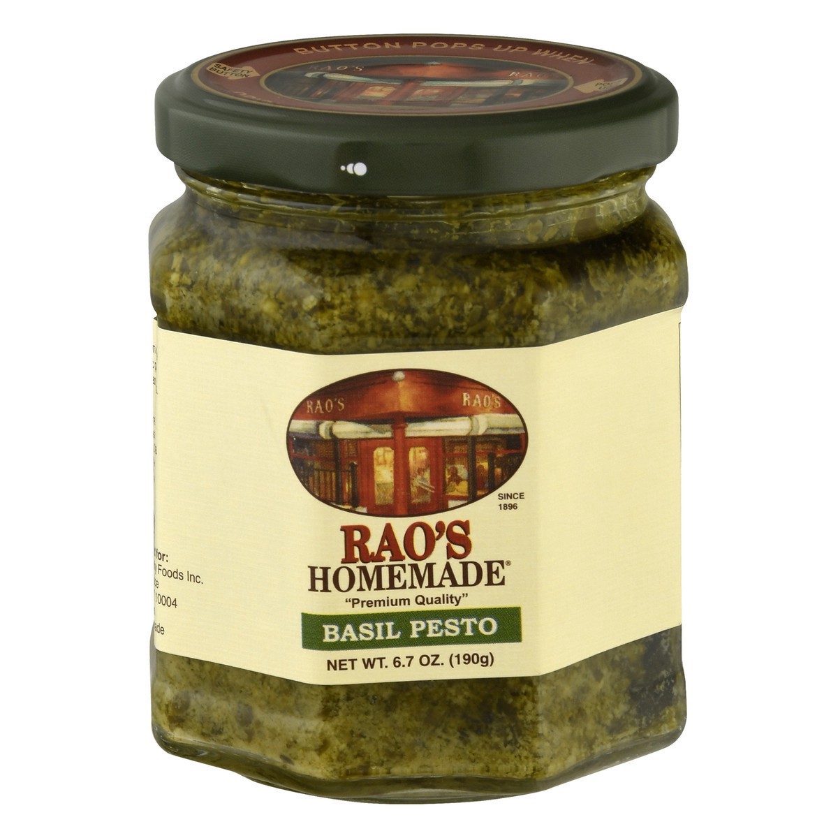 slide 1 of 9, Rao's Homemade Basil Pesto Sauce Premium Quality Flavorful Pasta Sauce and Spread - 6.7 oz, 