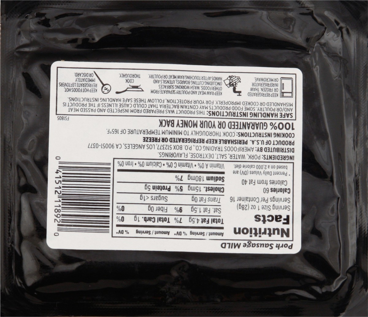 slide 6 of 13, First Street Fs Mild Sausage, 16 oz