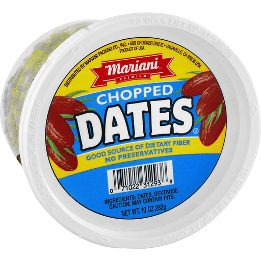 slide 2 of 8, Mariani Chopped Dates, 10 oz