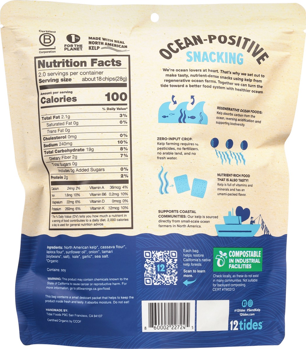 slide 9 of 12, 12 Tides Organic Sea Salt Puffed Kelp Chips 2 oz, 2 oz