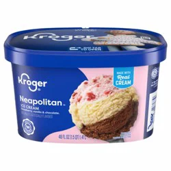 NEAPOLITAN ICE CREAM - KROGER - 48 FL OZ