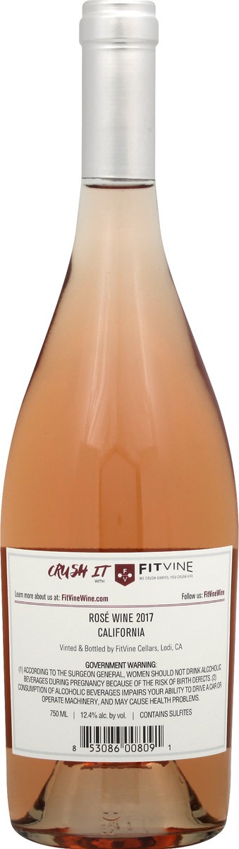 slide 3 of 7, Fit Vine Rose, 750 ml