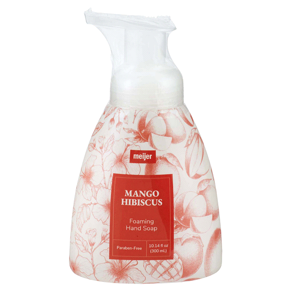 slide 1 of 1, Meijer Foaming Hand Soap Mango Hibiscus, 10.14 fl oz
