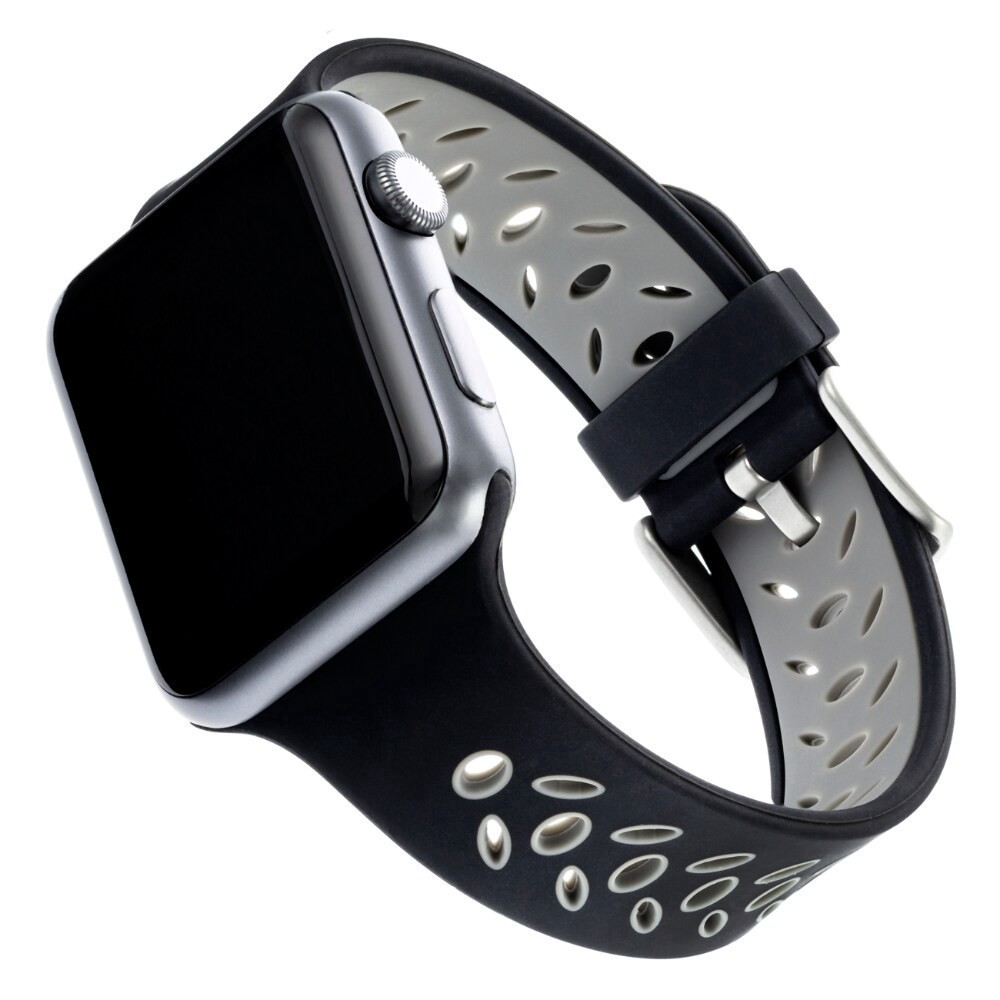slide 1 of 1, WITHit Apple Watch Sport Band 42/44mm Black/Gray, 1 ct