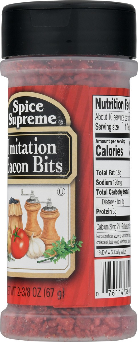 slide 3 of 9, Spice Supreme Imitation Bacon Bits 2.375 oz, 2.38 oz