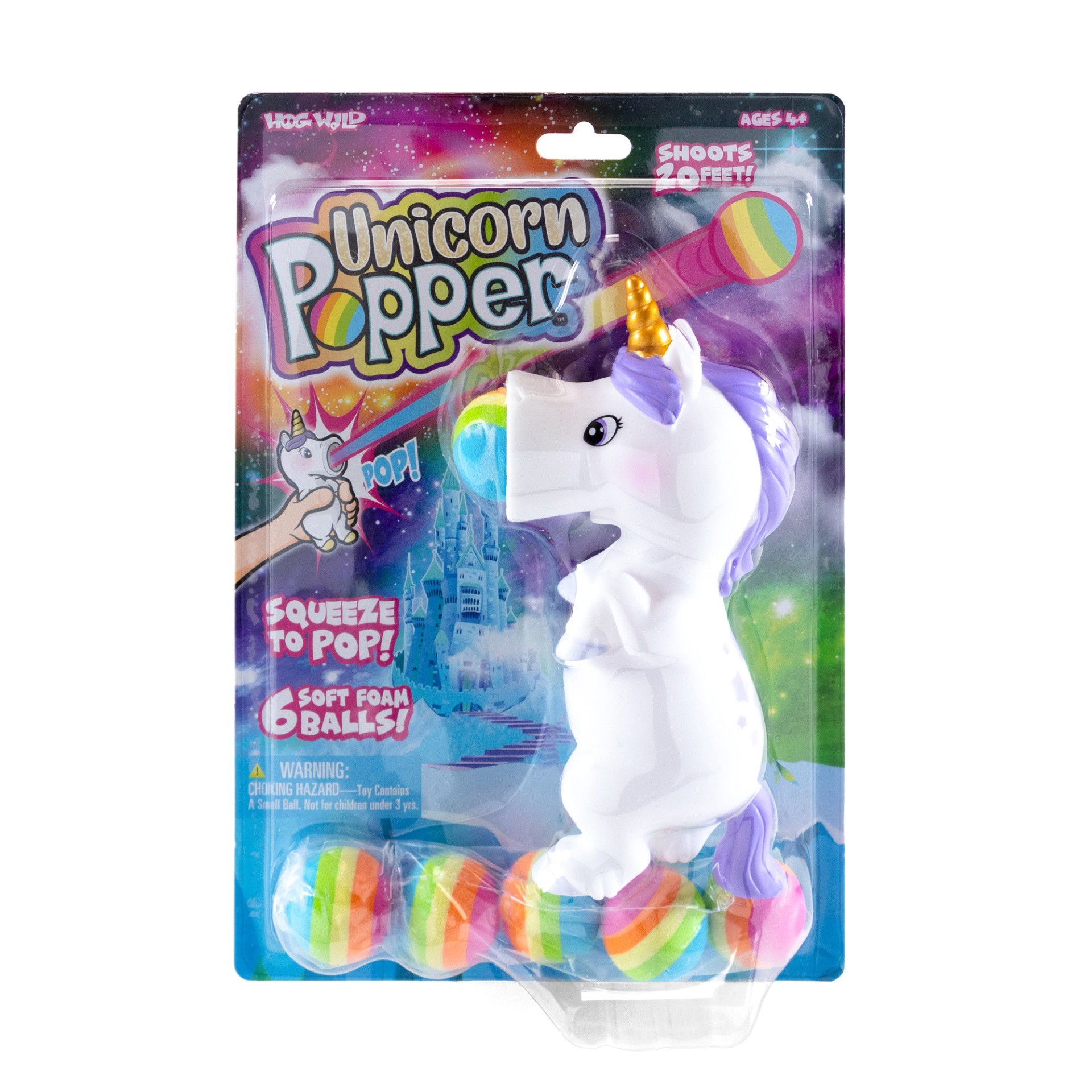 slide 1 of 3, Hog Wild Unicorn Popper Toy, 1 ct