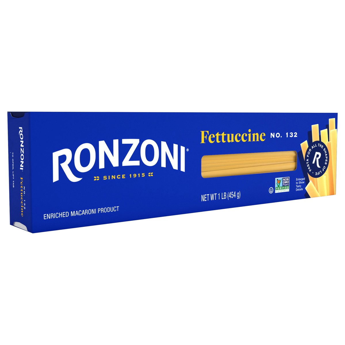 slide 7 of 9, Ronzoni Fettuccine 16 oz, Non-GMO Pasta for Alfredo Sauce and More, 1 lb