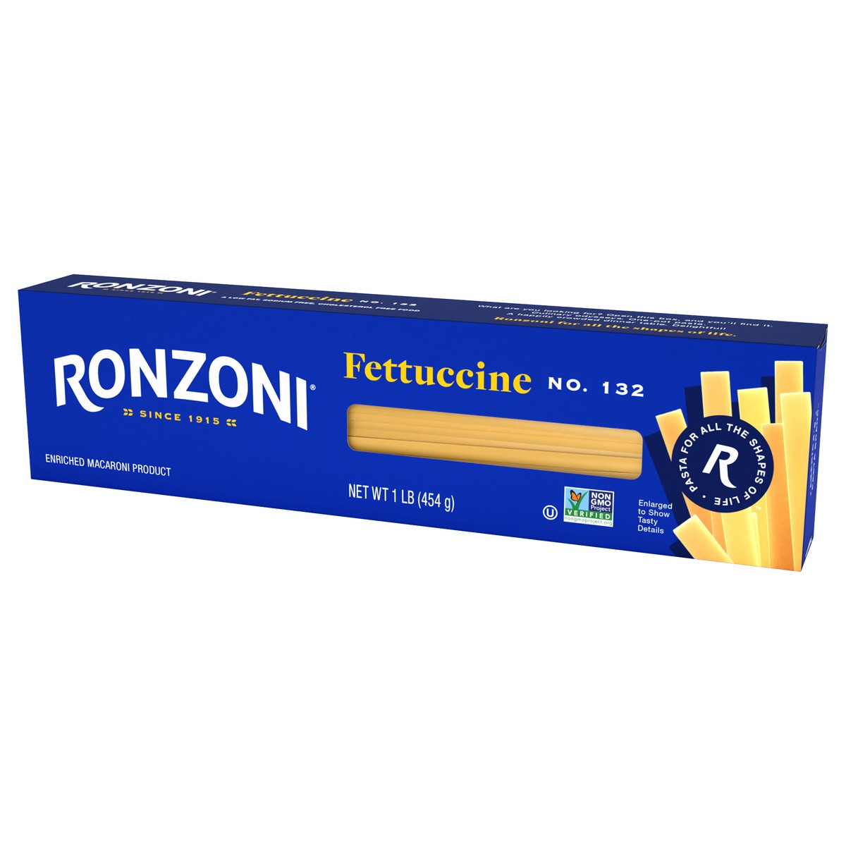 slide 3 of 9, Ronzoni Fettuccine 16 oz, Non-GMO Pasta for Alfredo Sauce and More, 1 lb