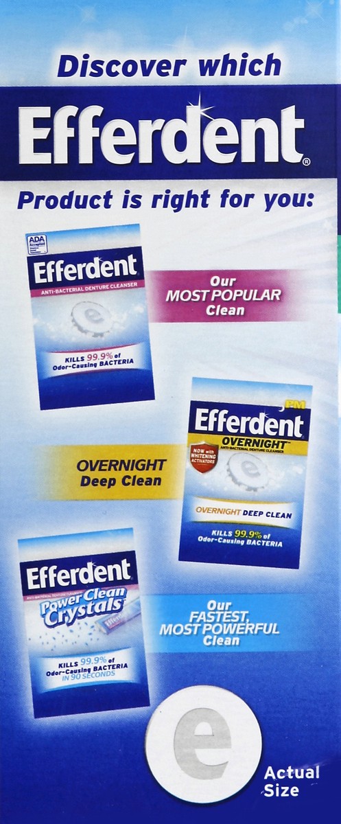 slide 2 of 4, Efferdent Retainer & Denture Cleaner Tablets, Minty Fresh & Clean, 90 Count, 90 ct
