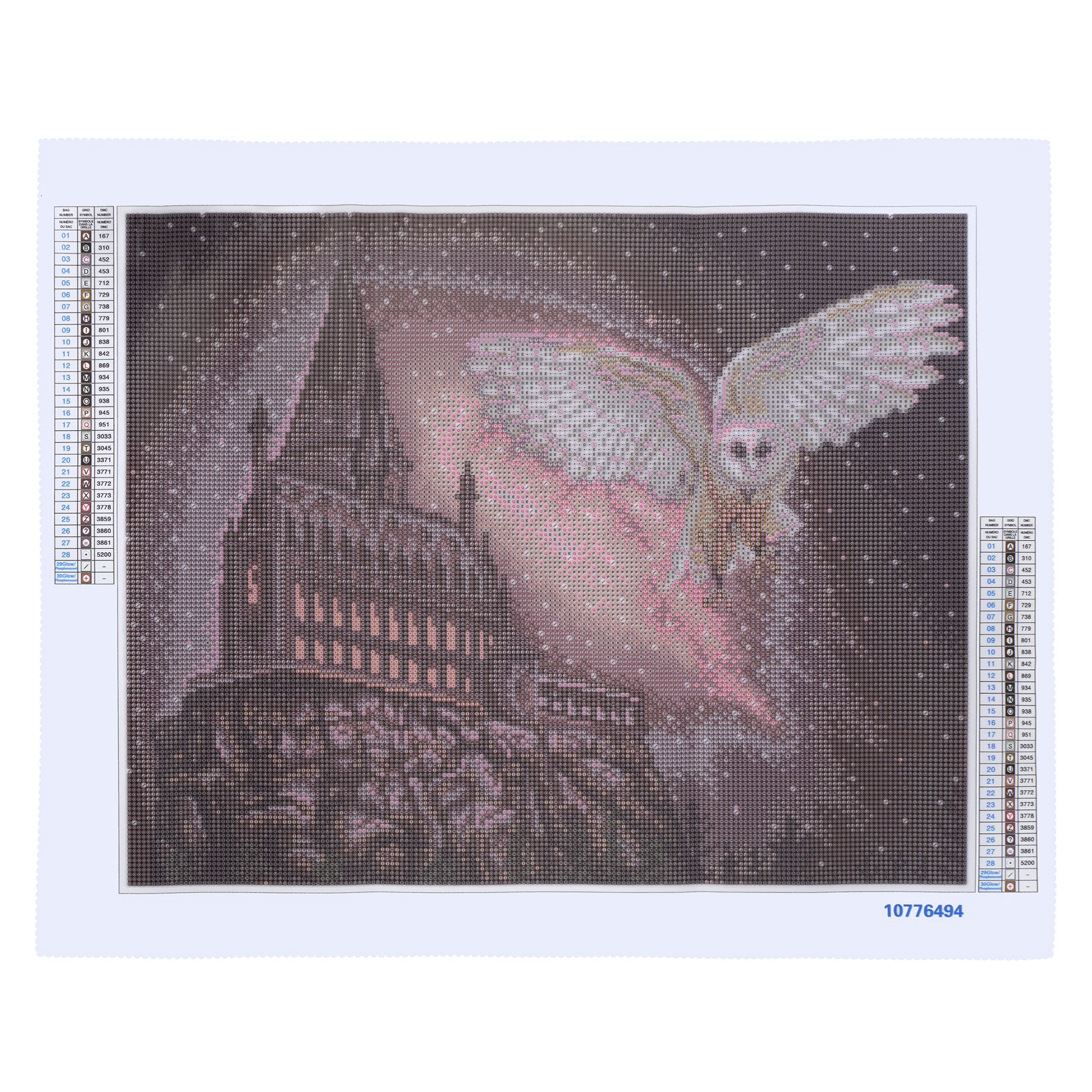 slide 2 of 4, 16" X 20" Castle & Owl Diamond Art Kit By Make Market, 16 in x 20 in