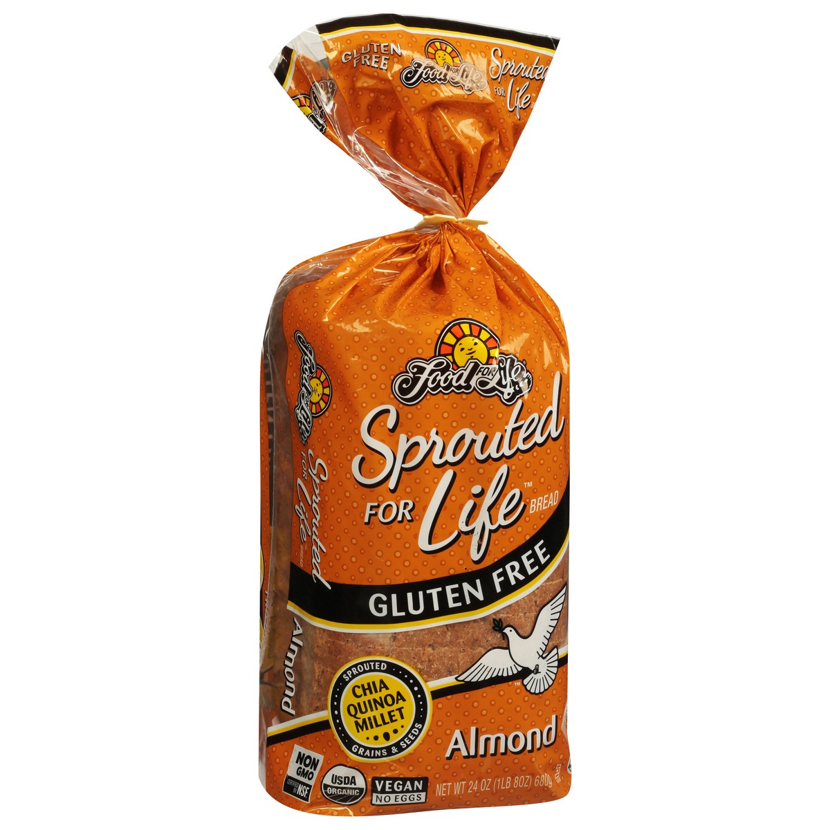 slide 2 of 9, Food for Life Bread Gluten Free Almond, 24 oz