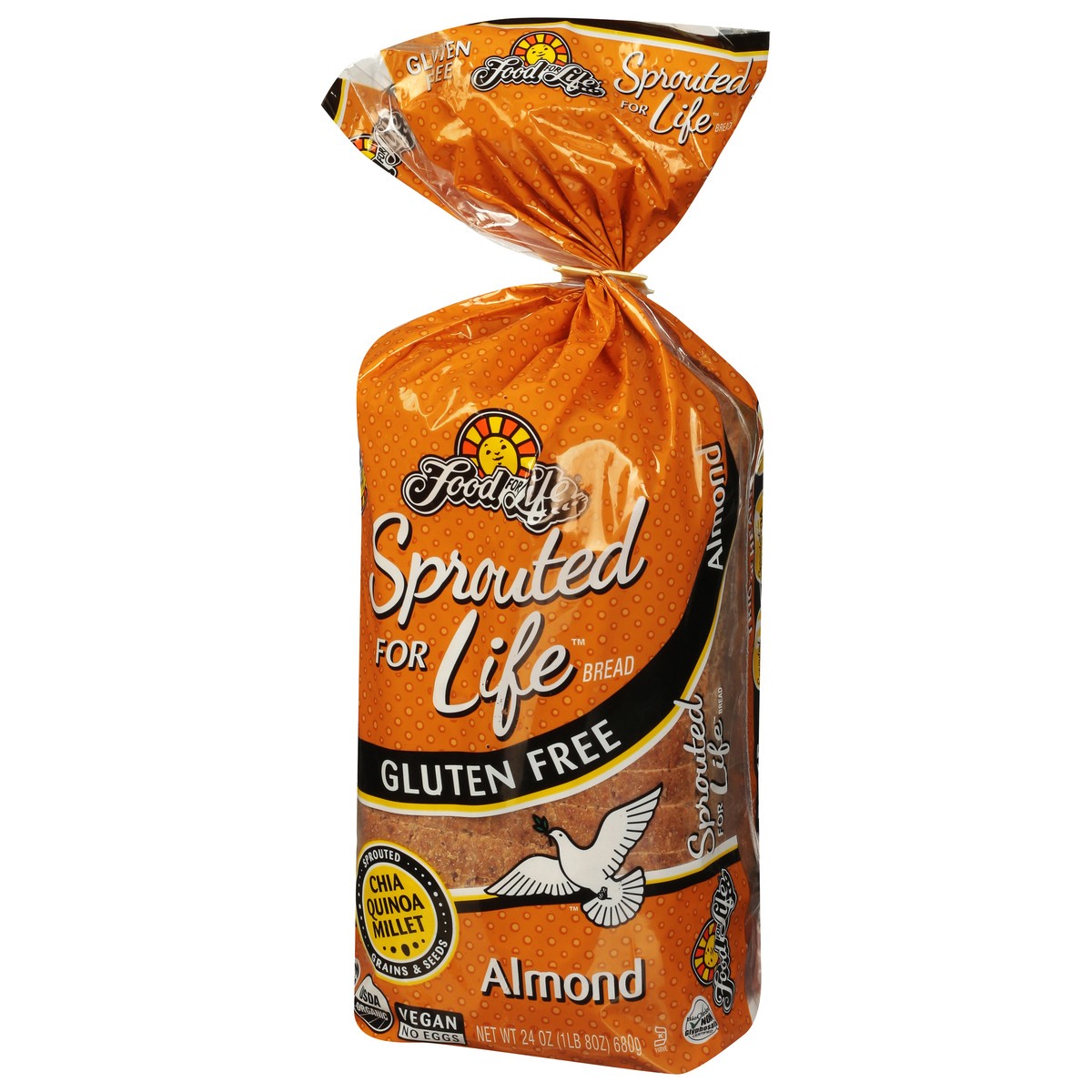 slide 3 of 9, Food for Life Bread Gluten Free Almond, 24 oz