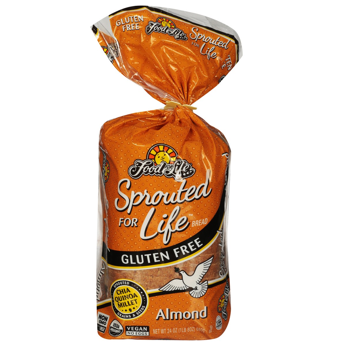 slide 1 of 9, Food for Life Bread Gluten Free Almond, 24 oz