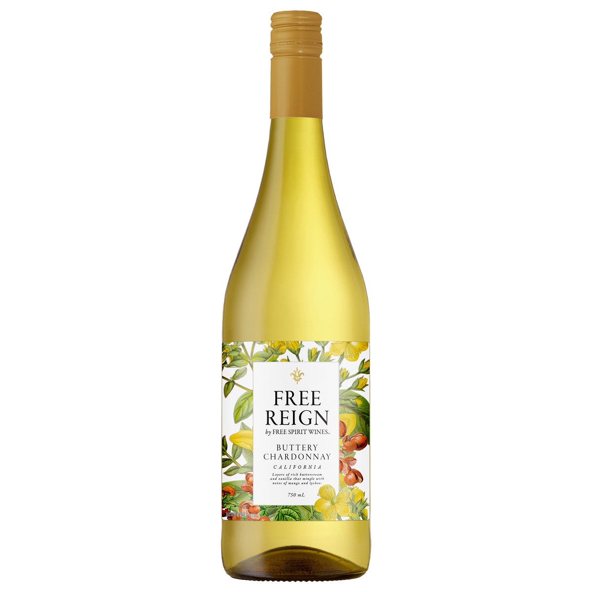 slide 3 of 4, Free Reign Buttery Chardonnay White Wine 750ml, 750 ml